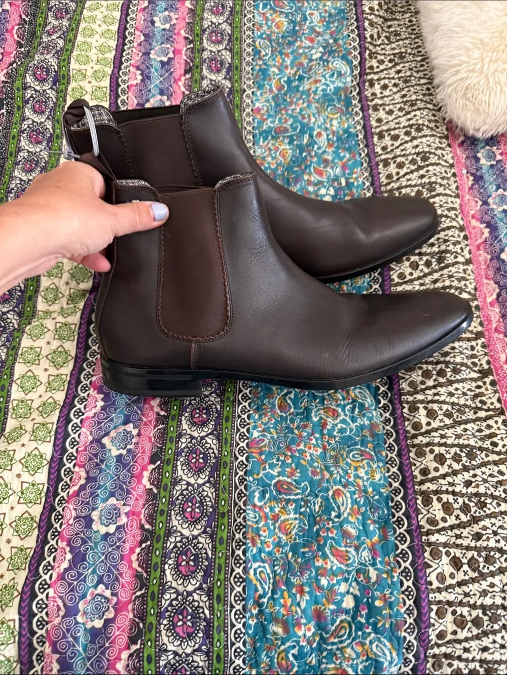 Ted Baker Brown Leather Chelsea-Style Chukka Boots